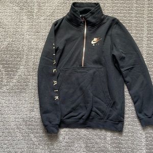 Black Nike air quarter zip up pullover